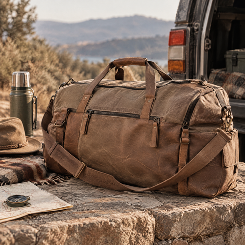 The Overland Waxed Canvas Duffle