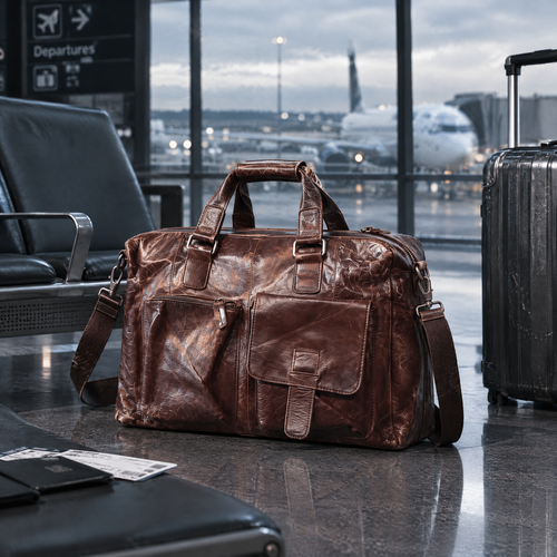 The Voyager Leather Briefcase