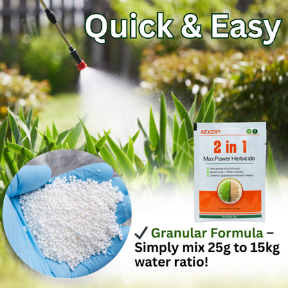 AEXZR® 2 in 1 Max Power Herbicide⚡⚡The Dual-Action Powerhouse: Kills Weeds in 6 Hours, Defeats Glyphosate Resistance For Good.