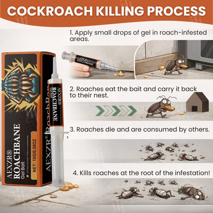 AEXZR® RoachBane Gel Bait🛡️ Your Home's Silent, 24/7 Defense Against Invaders