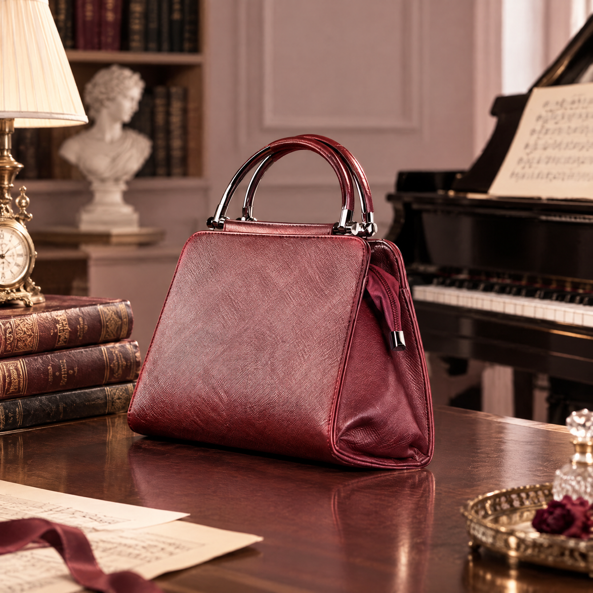 The Bordeaux Structured Satchel
